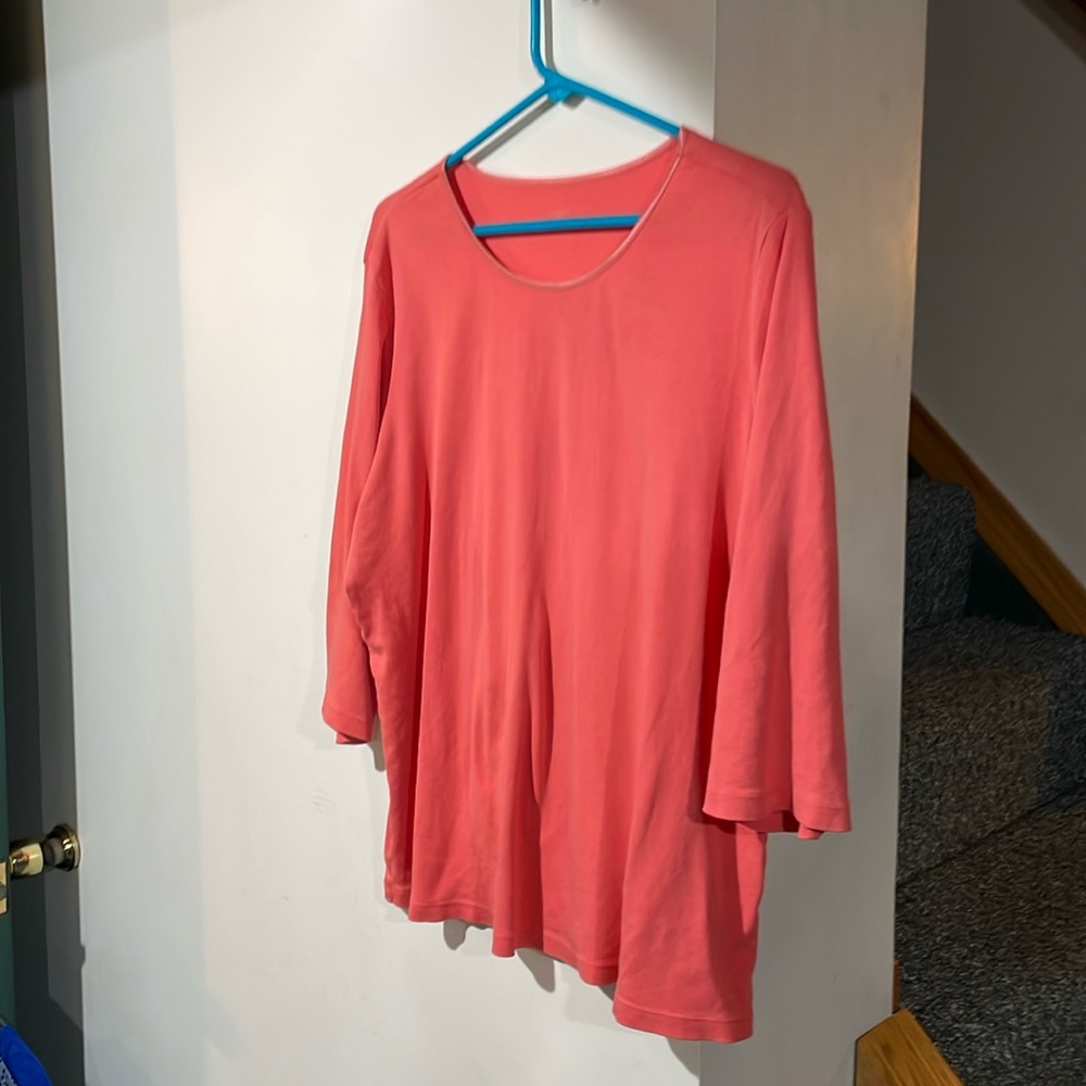 CJ Banks Coral 3/4 Sleeve T-Shirt